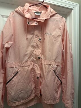 Columbia Light Pink Hooded Women's Trench Coat